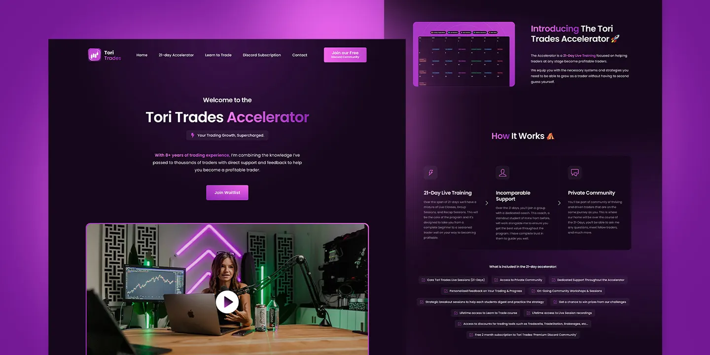 Tori Trades by Wonder Blue Web Development Studio